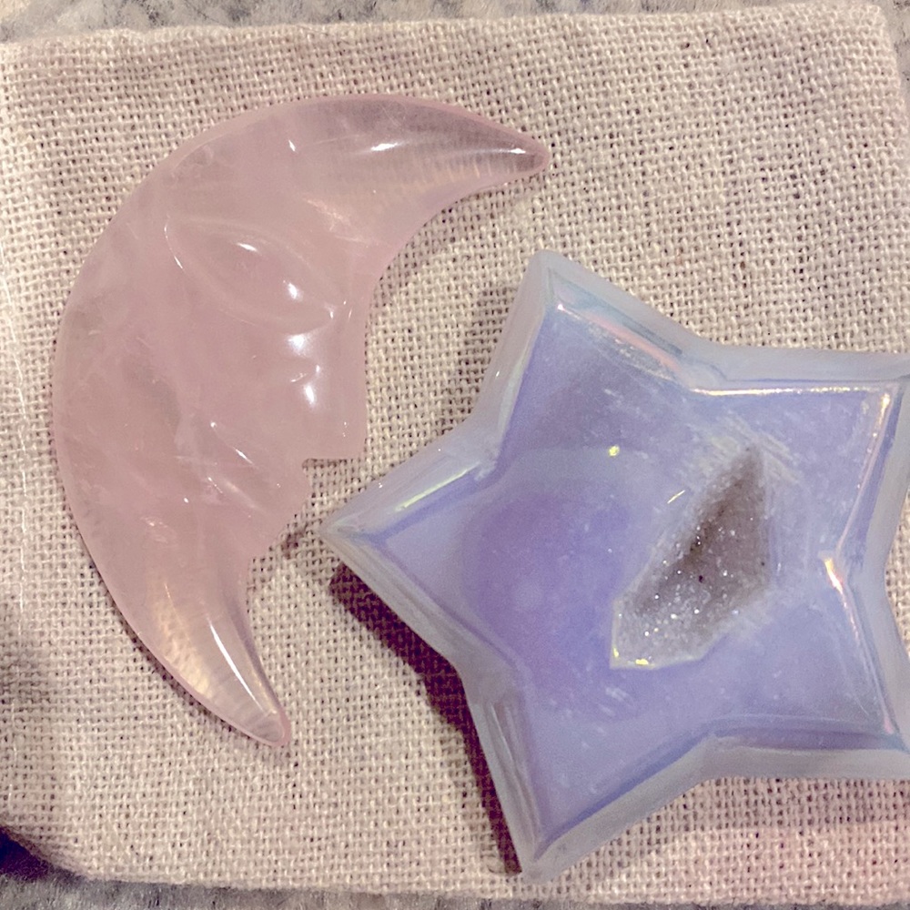 Moon and star crystal set